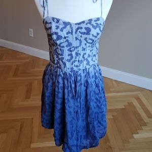 Blue Ombre Leopard dress